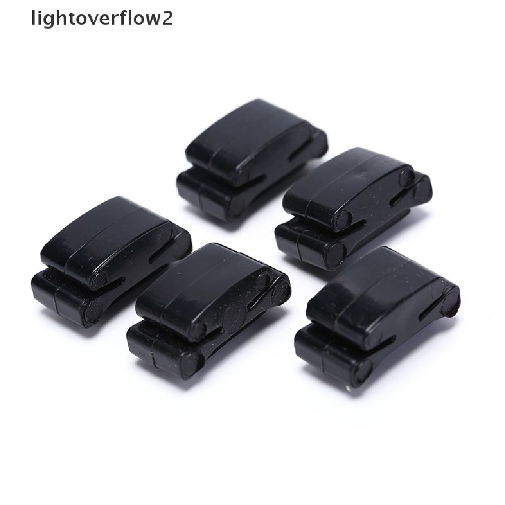 (lightoverflow2) 5pcs Holder Pick Gitar / Bass / Ukulele Bahan Karet Warna Hitam