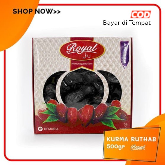 

Kurma Ruthob Hitam Royal Dates - Premium Ruthab 500 gram Royaldates - Kurma Rutob Royal Date