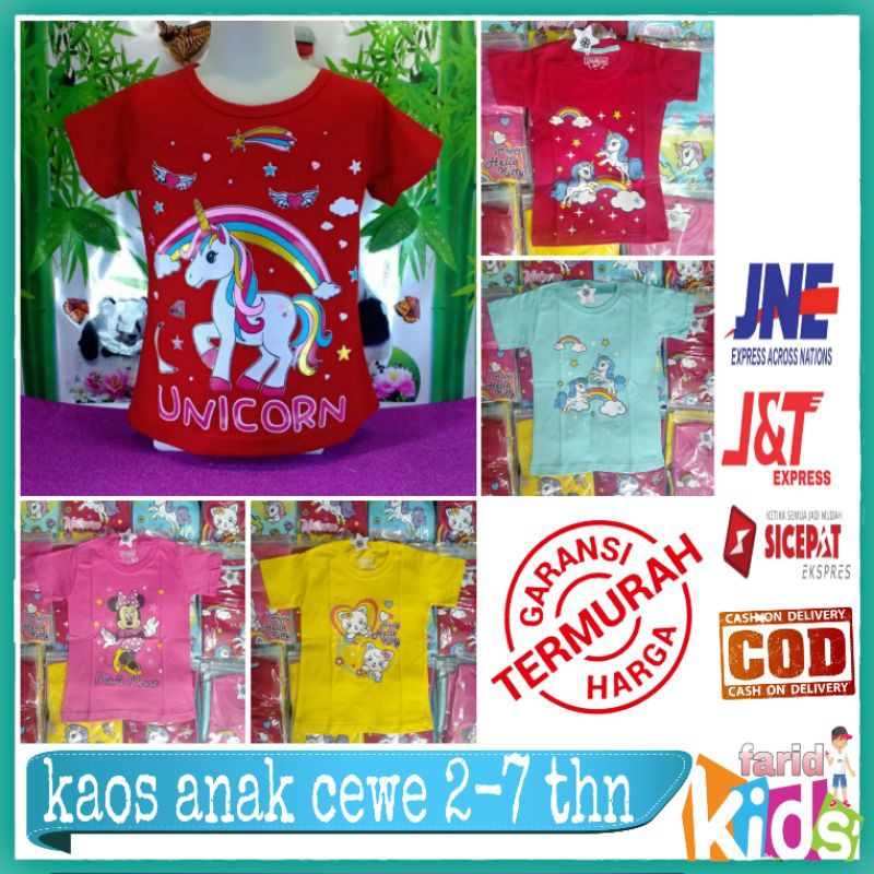 (COD)KAOS ANAK/KAOS ANAK CEWEK/ATASAN ANAK/KAOS ANAK PEREMPUAN 2-7 tahun