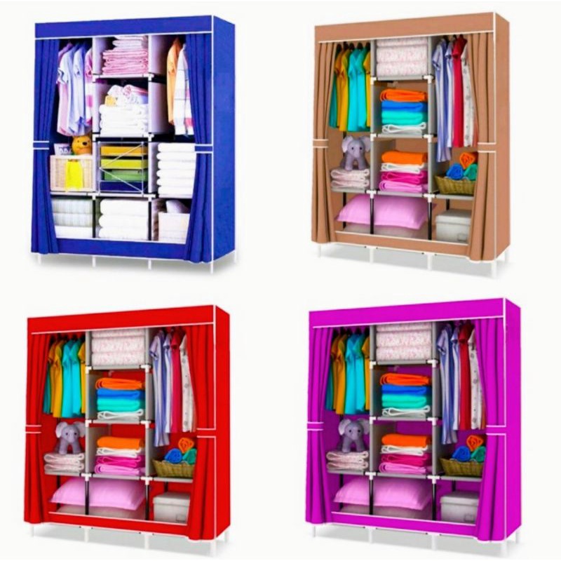 LEMARI PAKAIAN PORTABLE JUMBO || LEMARI 3 SEKAT || LEMARI 2 SEKAT || LEMARI MULTIFUNGSI || LEMARI BA