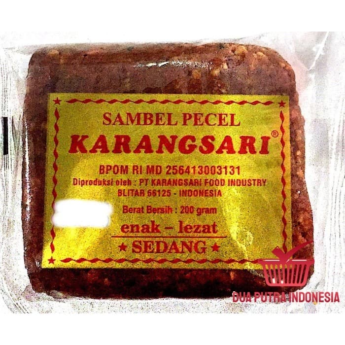 

sambal-aneka- bumbu pecel/ sambal pecel karangsari 200 gram rasa sedang- eceran -aneka-sambal.