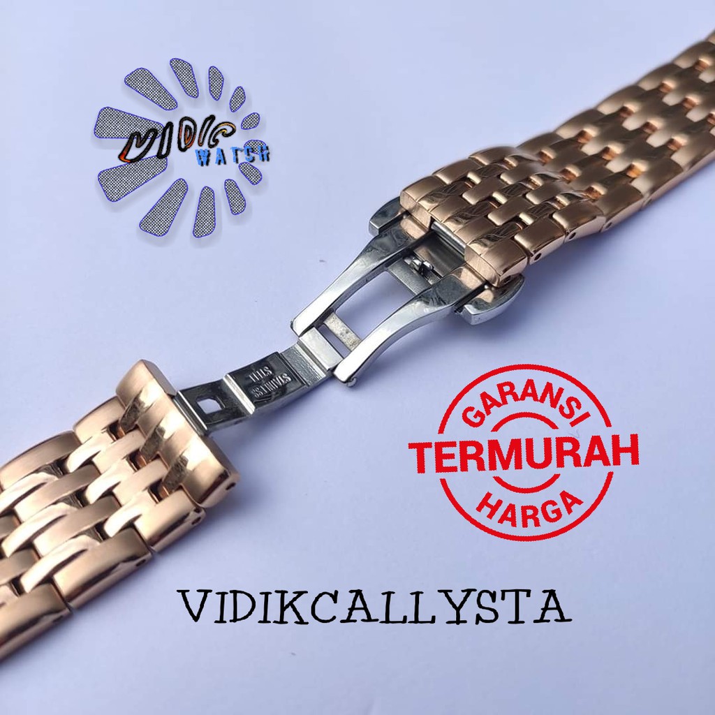 Tali Strap Rantai Tissot 1853 Le Locle T41 19mm Rose gold 316L