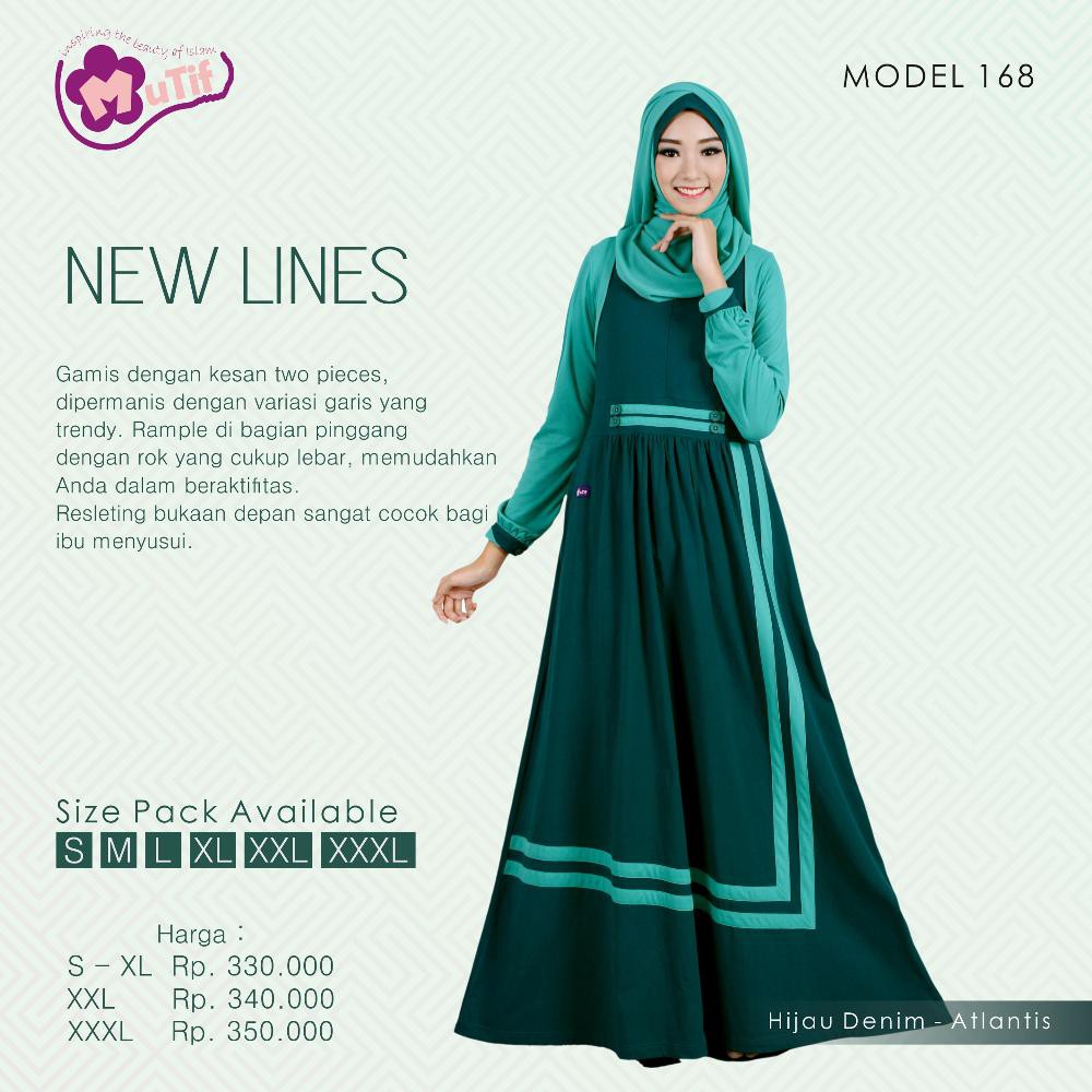 Gamis Mutif 168 Hijau Denim