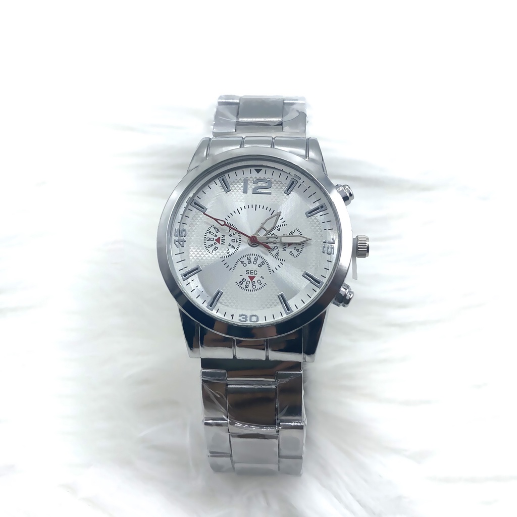 JAM TANGAN  Stainless Steel  SWS#02 WANITA BULAT RANTAI