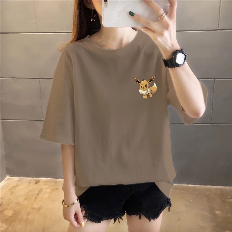 kaos KARAKTER eevee cute / kaos KARAKTER/ kaos wanita / KATUN 24S