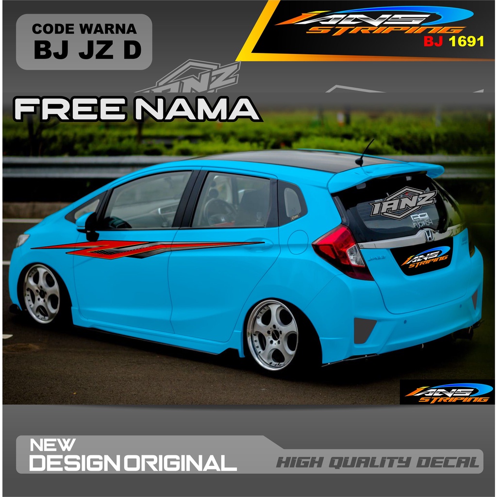 STIKER LIST BODY SAMPING MOBIL BRIO TERMURAH / VARIASI STIKER MOBIL STRIPING / STIKER MOBIL AYLA / STIKER MOBIL AGYA