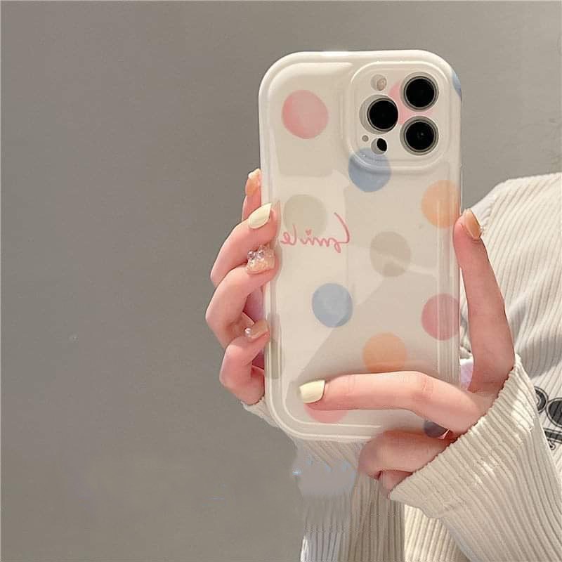 Case Motif Print Polkadot Untuk IPhone 12 13 11 Pro Max X Xs Max Xr 6622