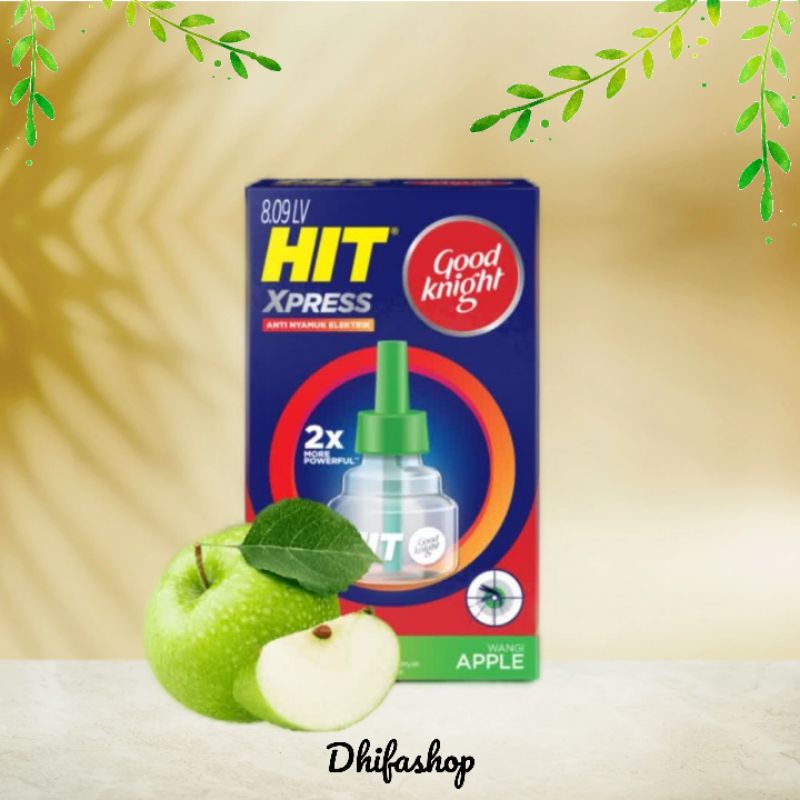 HIT Xpress Refill Apple 45H - Refill obat nyamuk elektrik - Bunuh nyamuk penyebab penyakit