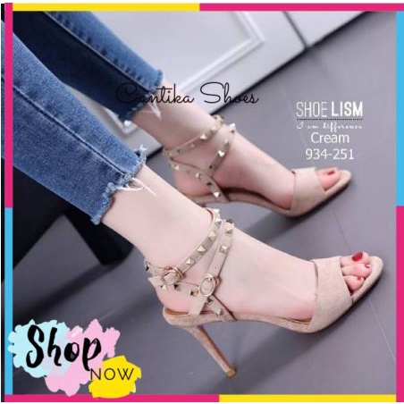 Cantika Shoes@SEPATU HIGH HEELS CS21 | Heels | Sepatu Heels | Sepatu Hak Wanita Limited Stut Suede 9