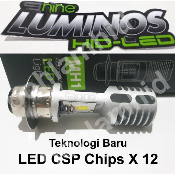 Lampu Motor Led Luminos Spin H6 M5 T19 Putih 15W Bohlamhid Dijamin