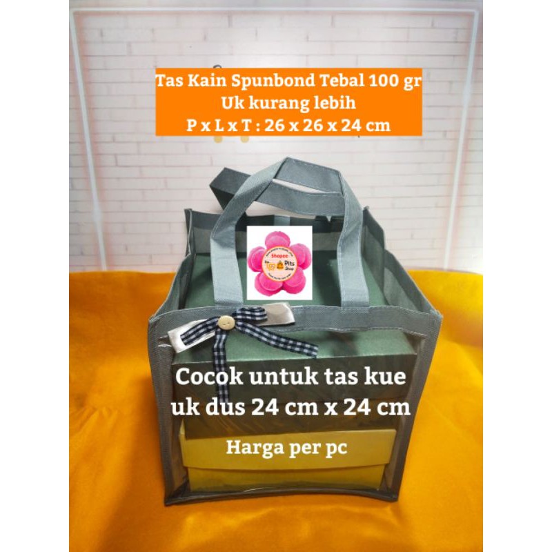 

Tas Kain Bingkisan Souvenir Gift Bag Kantong Mika Besar Abu 26