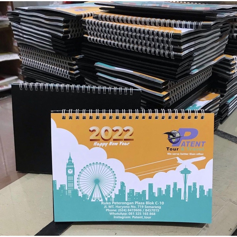 

Dudukan Tatakan Kalender Duduk Meja A5 21cmx15cm Landscape / PORTRAIT Desk Calendar