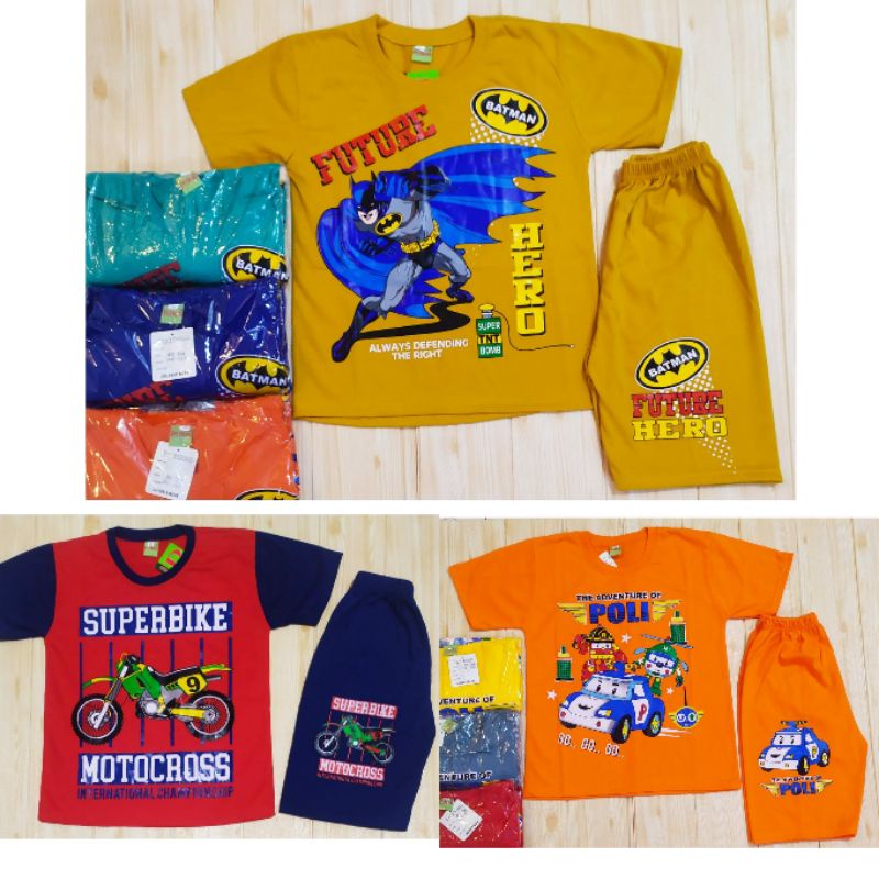 BAJU ANAK 7-9 THN SETELAN ULTRAMAN BATMAN POLI HULK CAPTAIN AMERICA