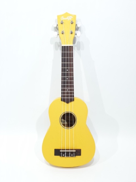 Ukulele Soprano Merk Cowboy Original Seri UK-21 SYW Kuning Yellow Bonus Tas Senar Pick 21 Inc