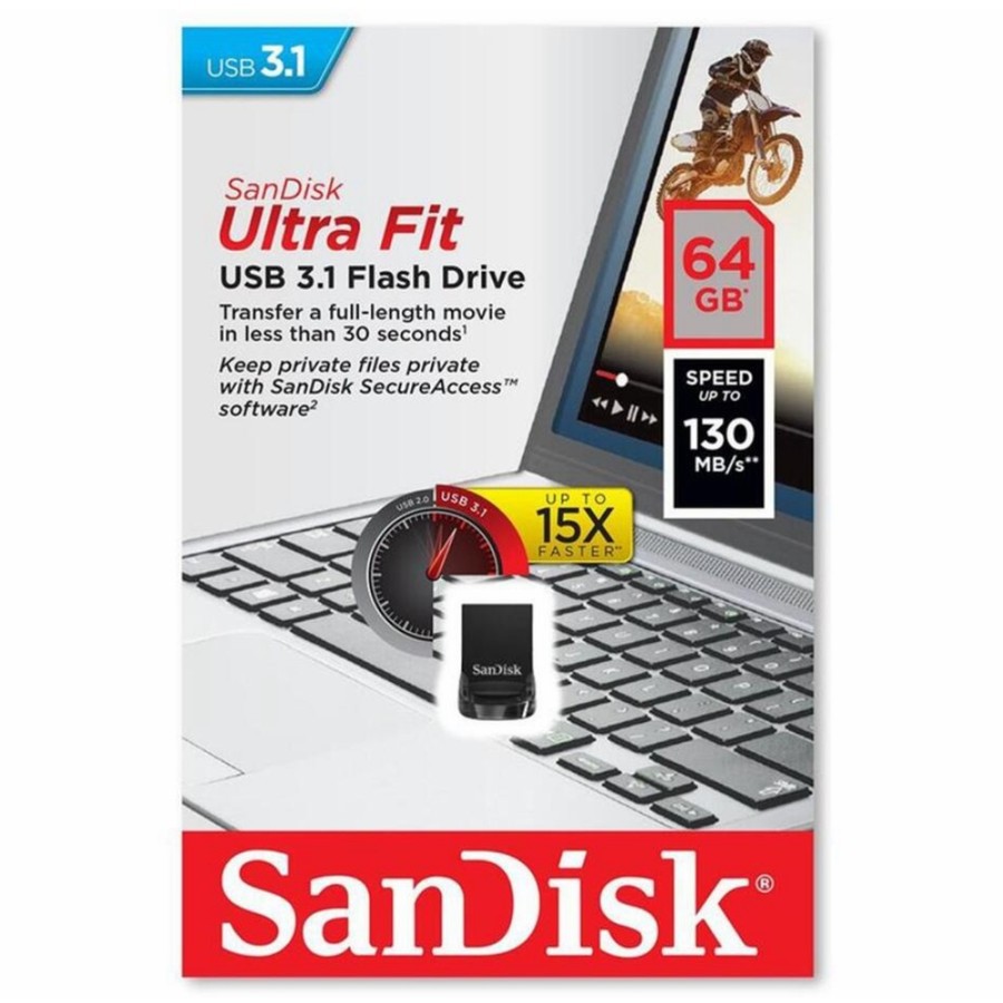 FLASHDISK 64GB CZ430/SANDISK ULTRA FIT USB 3.1 UP TO 130 MBps