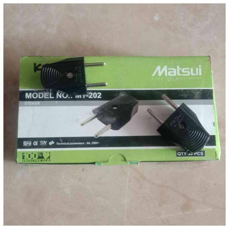 Colokan Listrik Gepeng Matsui MT 202 Steker Male
