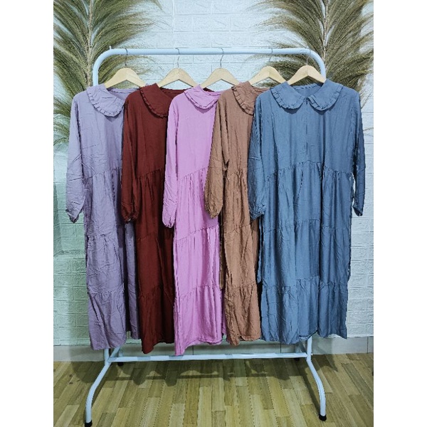 Midi rayon twill / midi gamis / dress