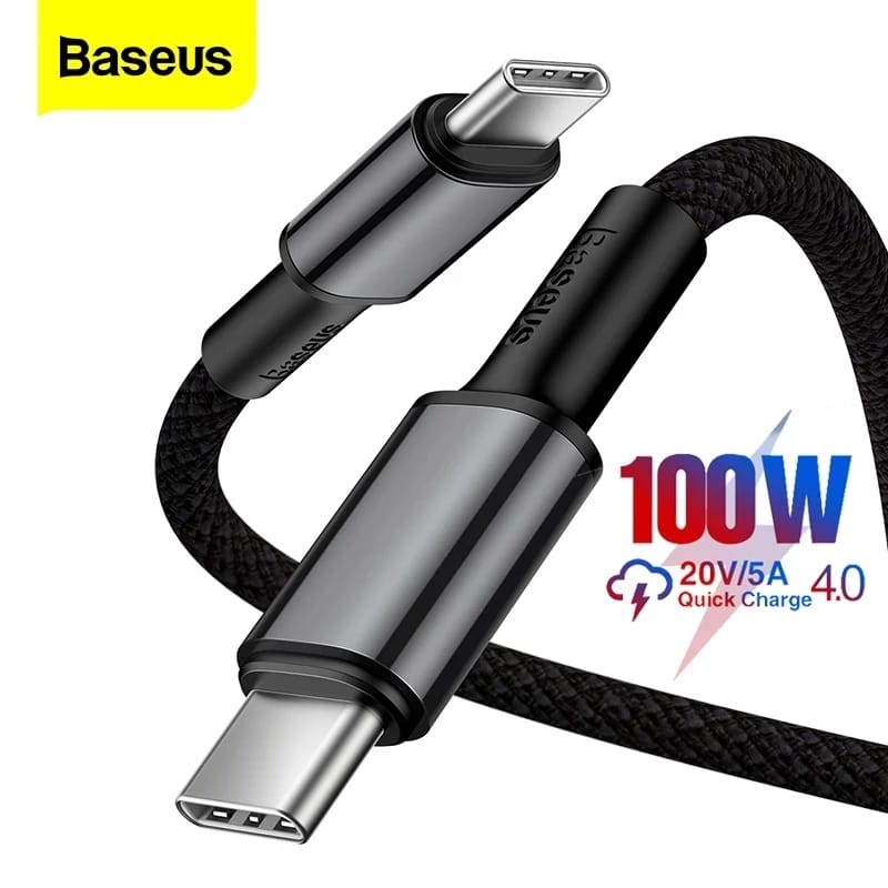 BASEUS Kabel Charge USB TYPE C TO USB C PD 100W Super Fast Charging Tungsten Gold