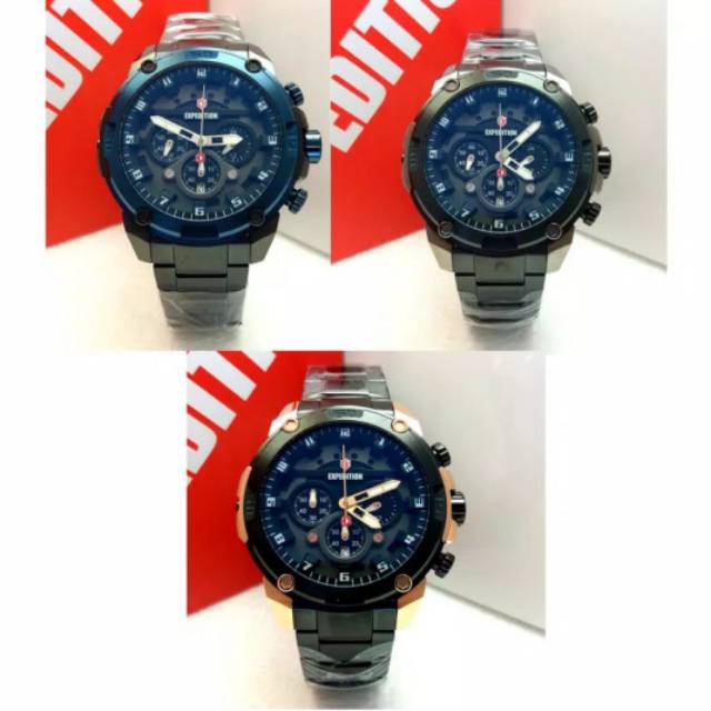 Jam Tangan Expedition 6787 Pria Rantai Original