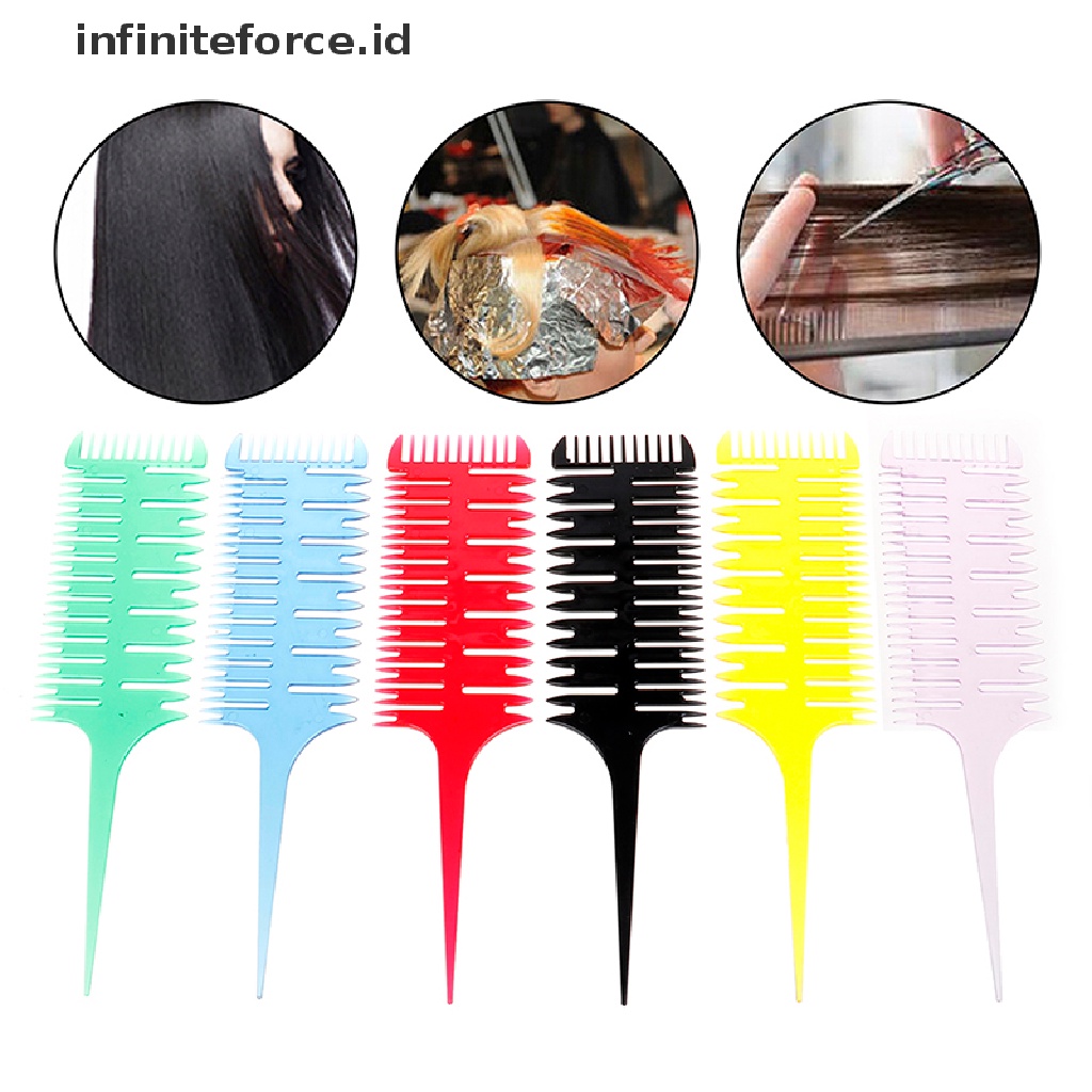 (Infiniteforce.Id) Sisir Cat Rambut 3 Arah Untuk Salon