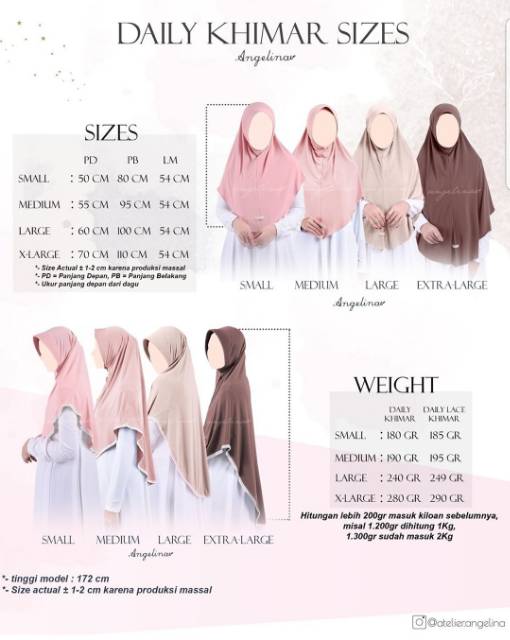 Daily Khimar Atelier Angelina ( Hardpad S Avocado dan dusty purple)