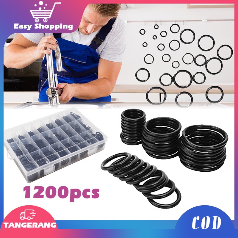 1200pcs Karet O Ring Set Rubber O Ring Seal 24 Type Nbr Seal Ring Kit For Automotive Gasket Fuel Resistant Faucet Sealing Washer