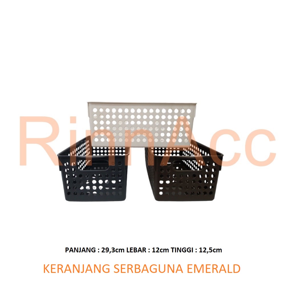 Keranjang Serbaguna Emerald / Tempat penyimpanan / Container Box Kotak / Tempat Makeup / Alat Tulis Sekolah