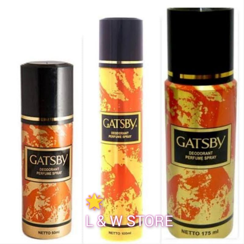 GATSBY DEODORANT PERFUME SPRAY GOLD 50ML, 100ML &amp; 175ML