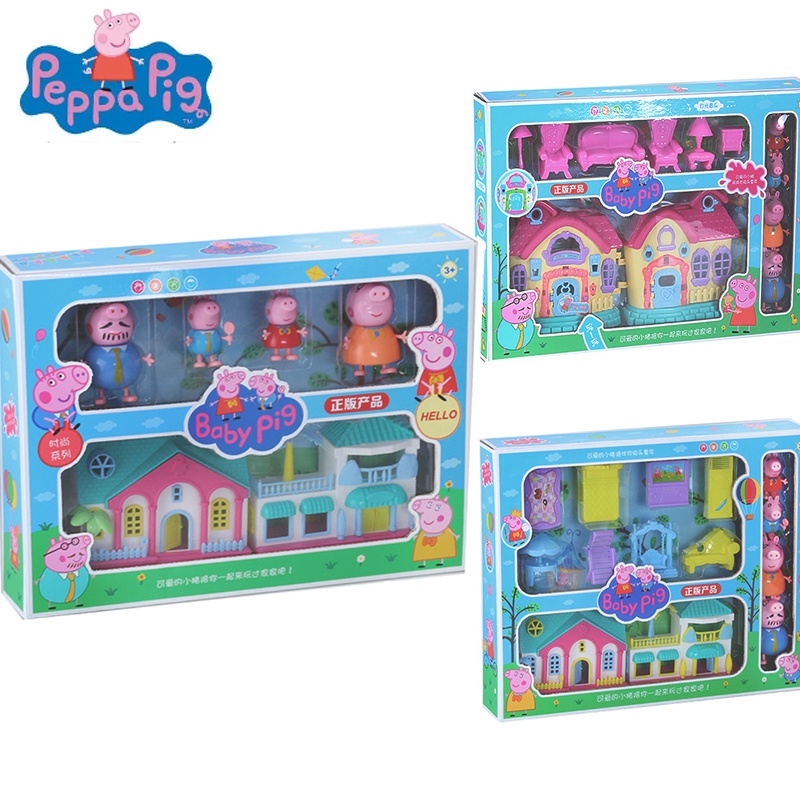 Peppa Set Mainan Babi Rumah Playset Angka Hadiah Foster Kreatif Berpikir Dalam Anak Anda