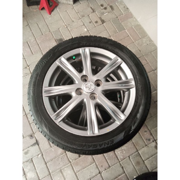 velg second Copotan new Yaris Ring 16 pcd 4 x 100 pakai ban 195 50 Dunlop
