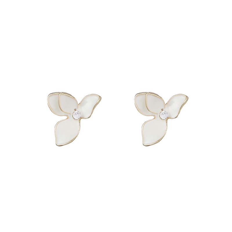 INS Korean Spring Flower Earrings S925 White Earrings Ear Studs Accessory