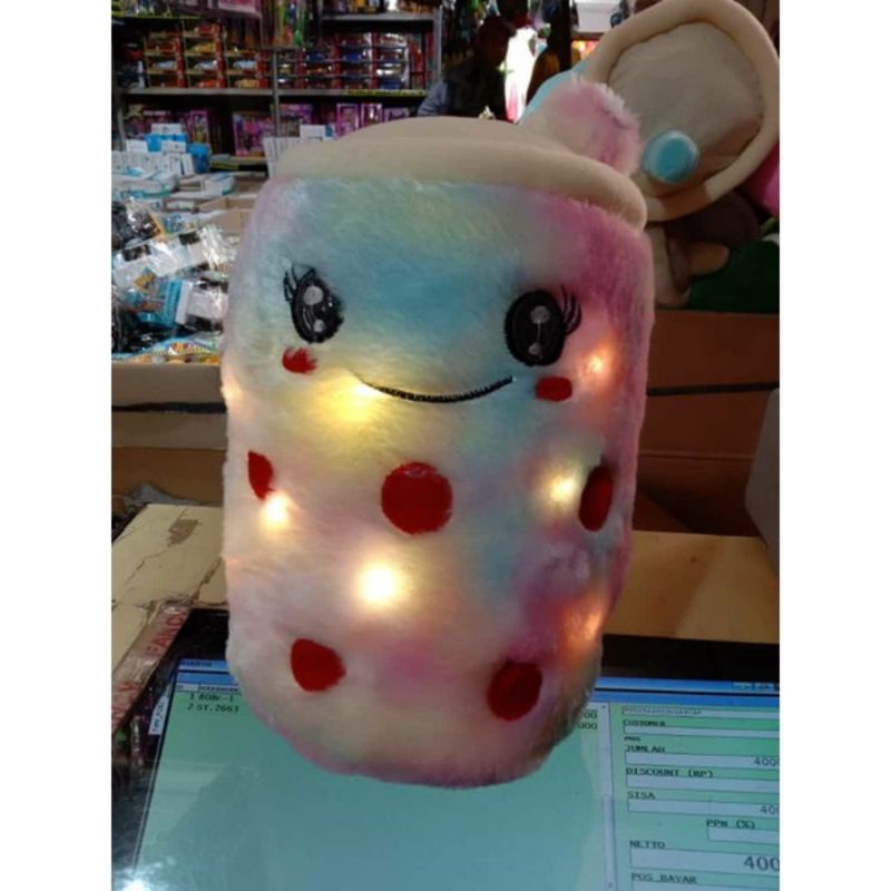 VIRAL BONEKA BOBA LED UKURAN 35 MOTIF RAINBON / MOTIF PELANGI
