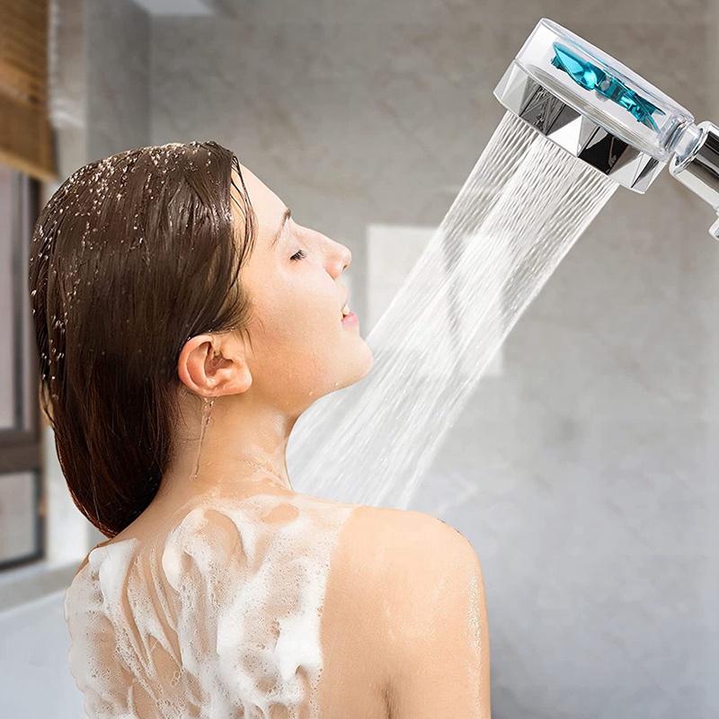 High Pressure Shower Heads, Handheld Turbo Fan Shower,Hydro Jet Shower Head Kit with 3 Filters, Turbocharged Shower Head