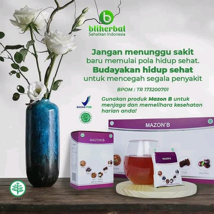

Mazon B Obat Herbal Jantung, Kolesterol, Stroke, Hepatitis, TBC dan HIV / ORIGINAL 100% ASLI Obat Herbal Atasi Jantung Koroner & Gerd Aman Untuk Penderita Diabetes Pria dan Wanita