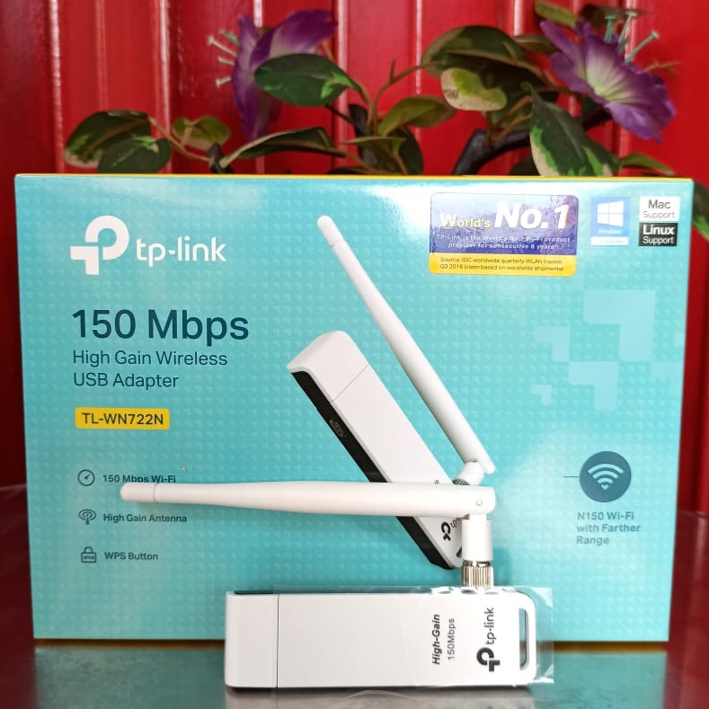 WN722N | USB WIFI TP-LINK TL-WN722N 150 MBPS 4 DBI 1 ANTENA (WHITE)