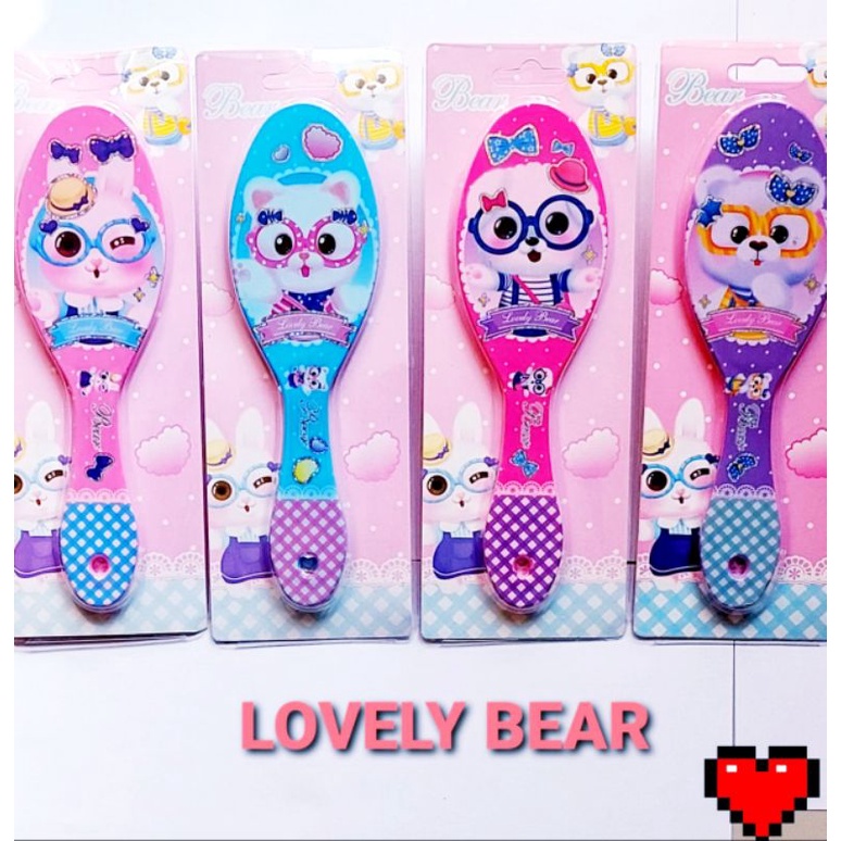 Sisir Anak 3 D karakter Kartun Paddle Comb