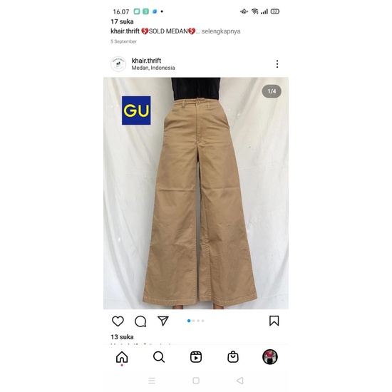 GU uniqlo kulot pants