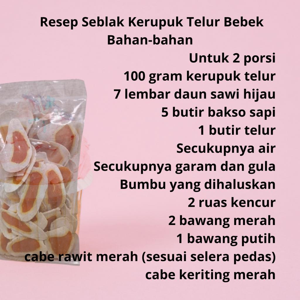 Kerupuk Telur Asin (Bebek) Asli Mentah 100 gram