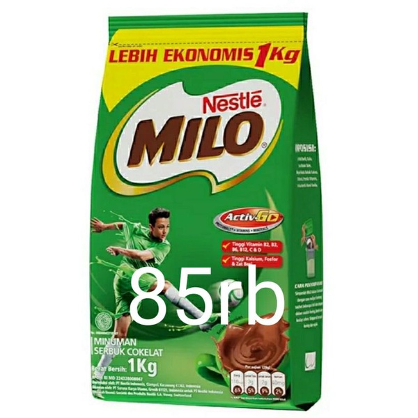 

Termurah Susu Milo Active Go 1kg untuk umur 6-12tahun