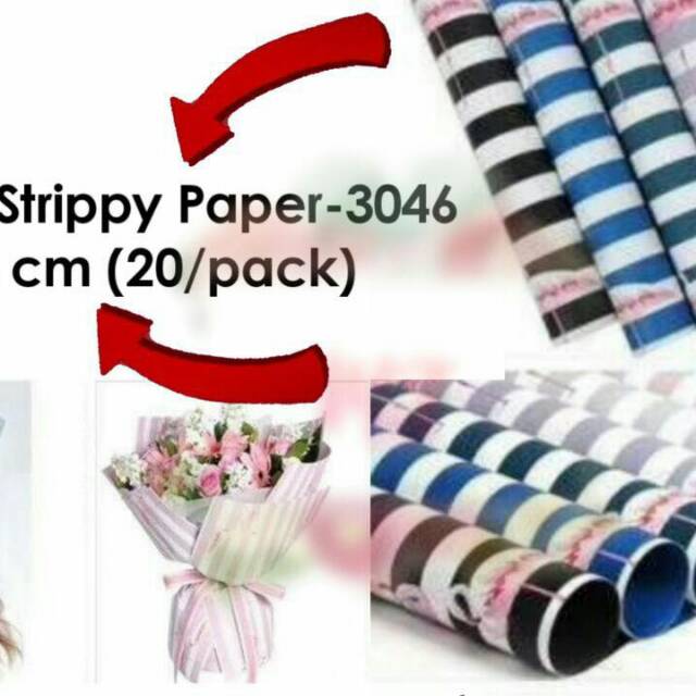 

Wrapping bunga/pembungkus bunga /harga 5 lrmbar/Kertas bunga strippy