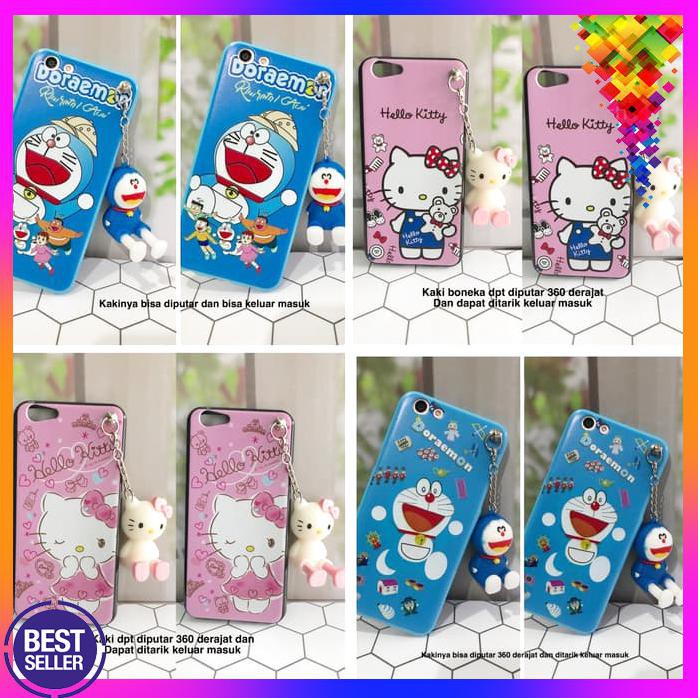 soft case casing imut boneka 3D oppo a39 a57 pooh doraemon hellokitty brown line