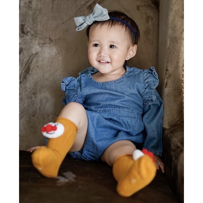 MN Lynn Denim romper anak bayi / baby kid denim romper-6