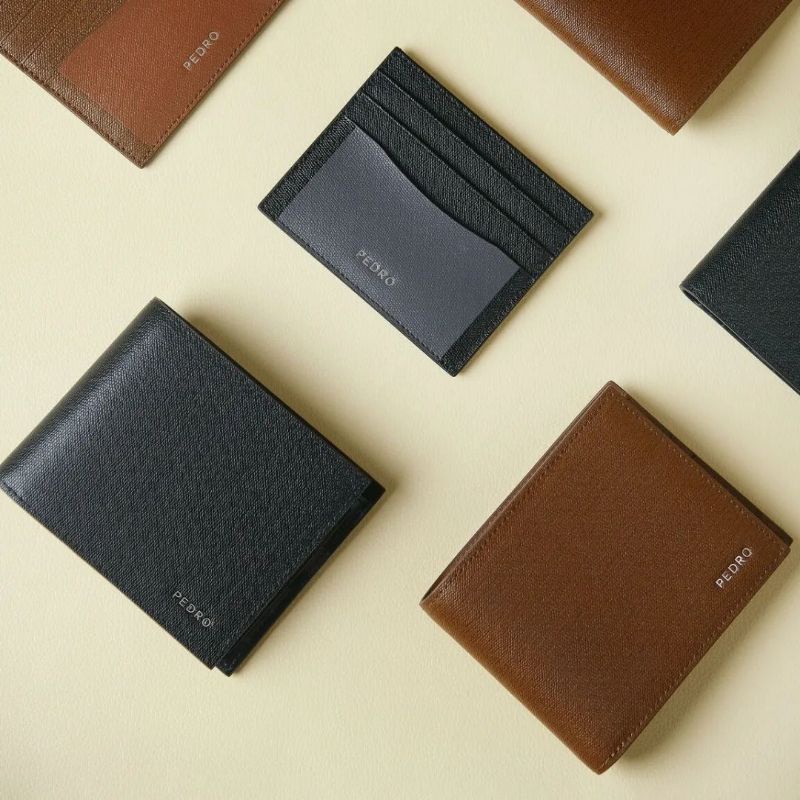 12.12 SALE | PDRO Men Full-Grain Leather Wallet with Insert / PDRO Man Full-Grain Long Leather Wallet