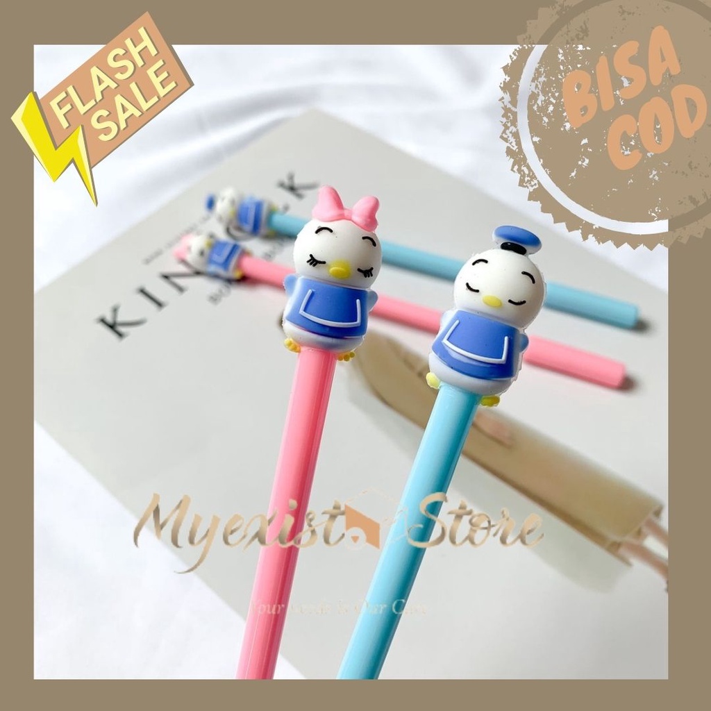 

Pulpen Donald Duck dan Daisy Duck pena pen ballpoint kado unik alat tulis kantor Ready -IVN157