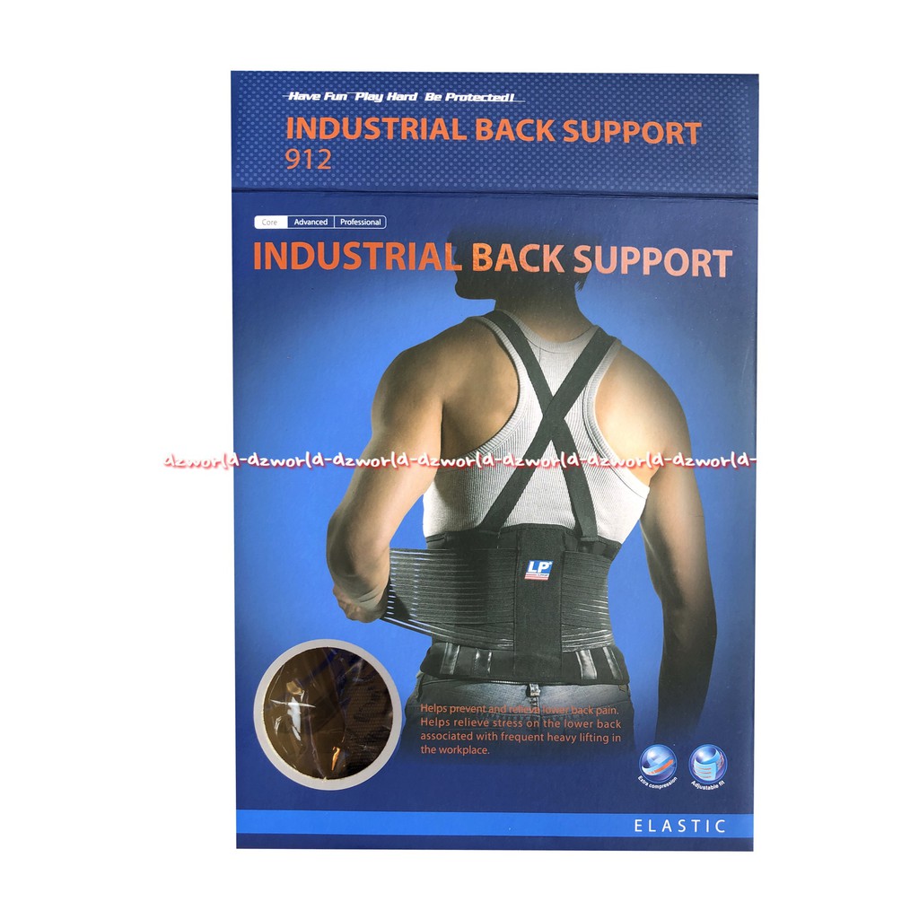 LP Support Industrial Back Support Korset Kawat Warna Hitam Alat Penyangga Punggung Nyaman Lpsupport Model Silang Lp Suport Corset