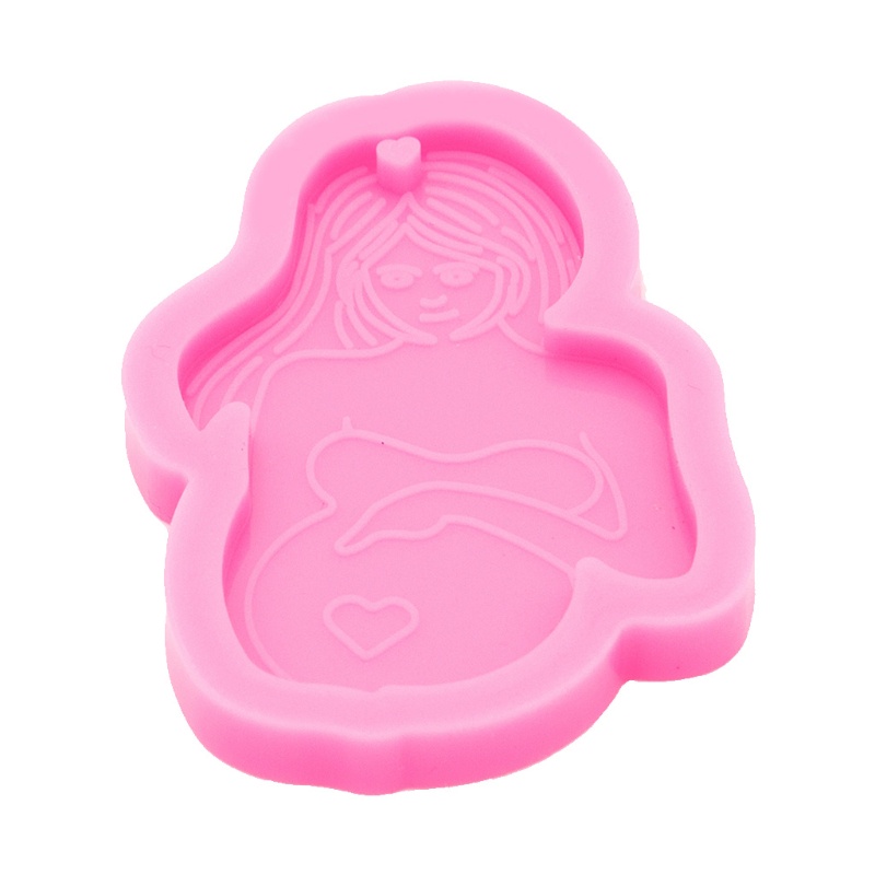 SIY  3 Pcs/Set Epoxy Resin Mold Thanksgiving Theme Pregnant Women Keychain Casting Silicone Mould DIY Crafts Plaster Soap Jewelry Pendant Making Tool