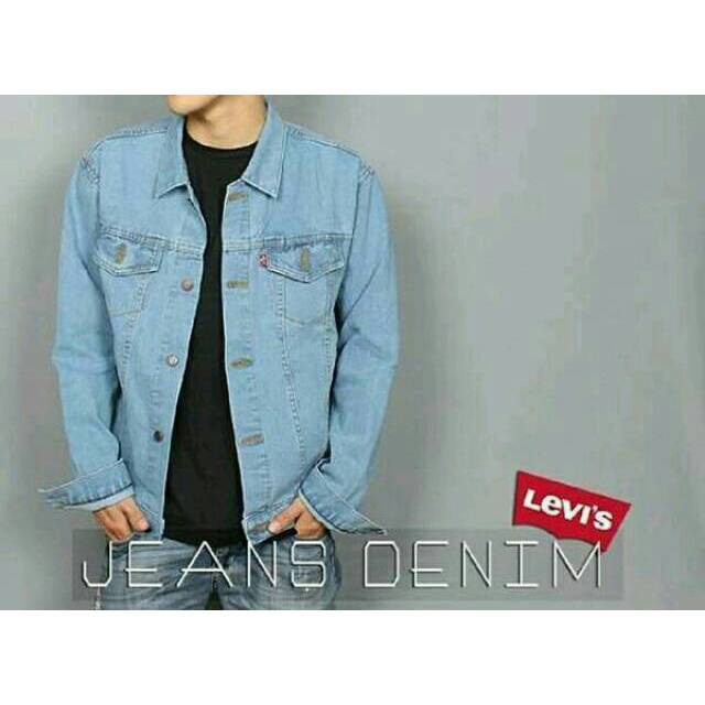  Jaket  Jeans Pria Dewasa Bleu Jeans Biru Muda Bioblizt 