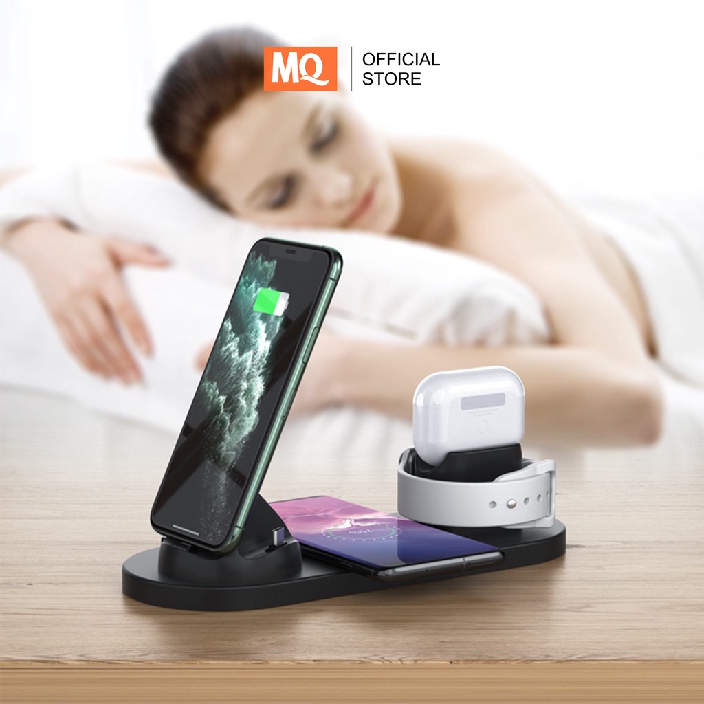 MQ Wireless Charger Dock 6 In 1 Fast Charging Stand Universal