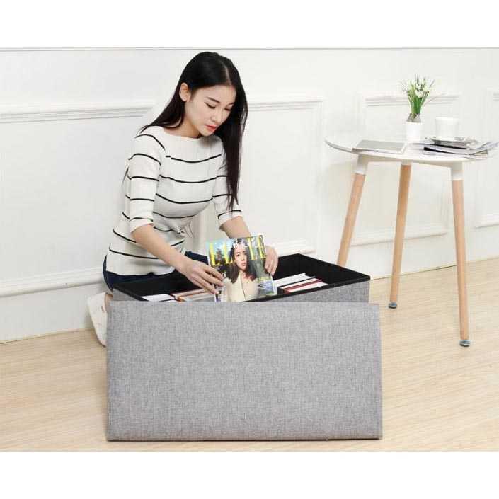 Sofa Kotak Penyimpanan Serbaguna / Stool Storage Box Sofa Jumbo Besar