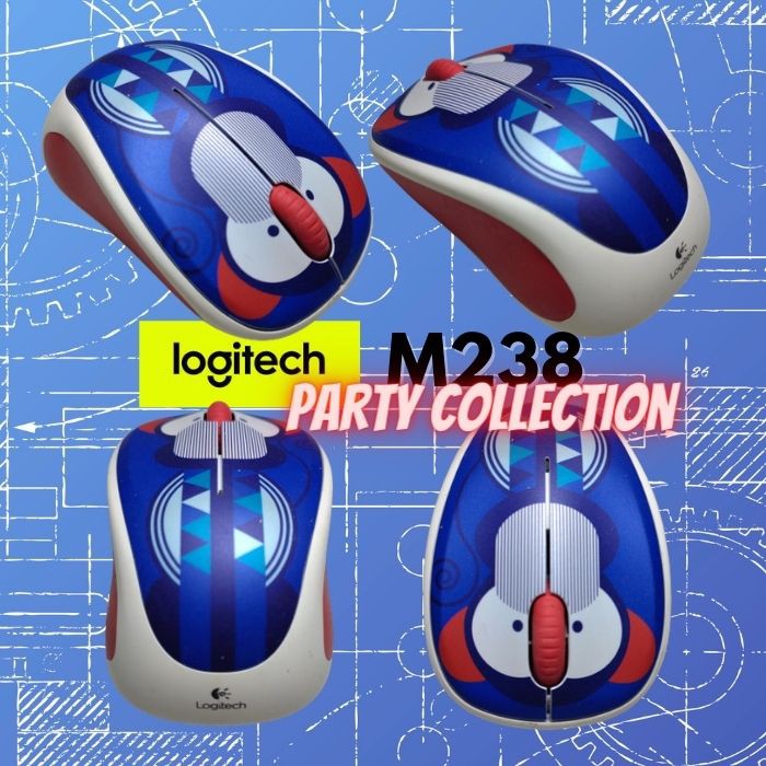 Mouse Logitech Wireless M238 Party Marc Monkey Original Second Murah